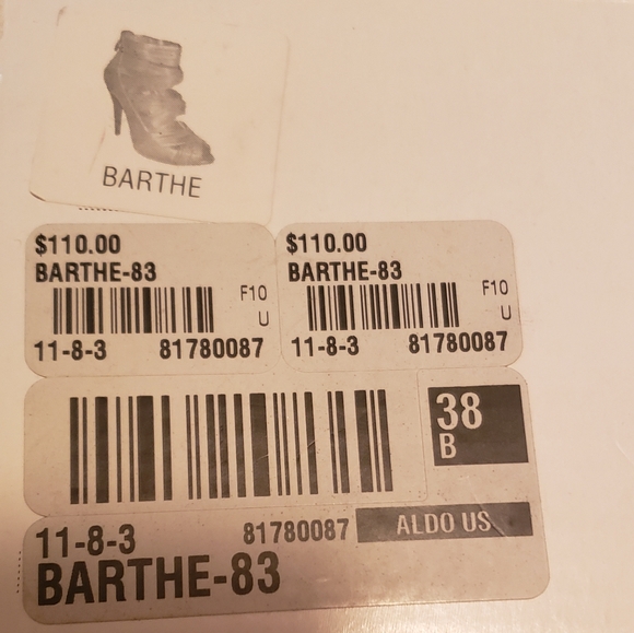 Aldo Women's Barthe Pewter Heels NIB - Picture 8 of 8